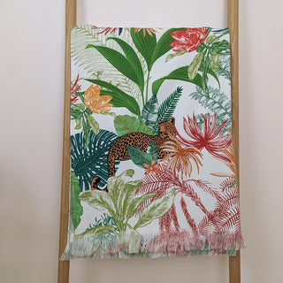 Fouta RAINFOREST BLANC Garnier-Thiebaut