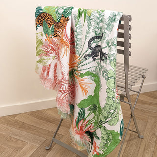 Fouta RAINFOREST BLANC Garnier-Thiebaut