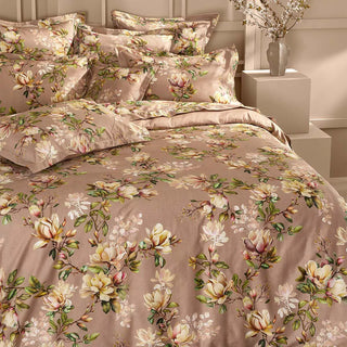 Housse de couette MAGNOLIAS ROSE FUMÉ Garnier Thiebaut