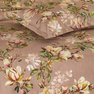 Housse de couette MAGNOLIAS ROSE FUMÉ Garnier Thiebaut