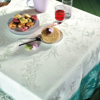 Serviette de table JARDIN DE PIVOINES VERT Garnier-Thiebaut